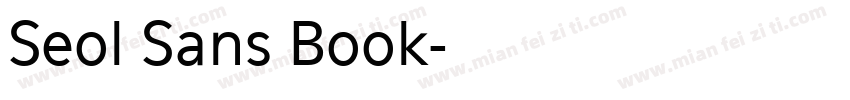 Seol Sans Book字体转换
